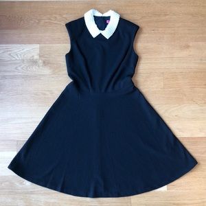 Betsey Johnson Fit & Flare Pearl Collar Dress